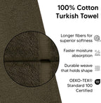 Chakir Turkish Linens 100% Cotton 4-Pack Bath Towels 30x60, Cocoa