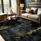 Washable Area Rugs 9'x12' Non-Slip Modern Abstract Soft by RELEANY