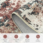 Rugflix 5x7 Area Rugs for Living Room, Washable Large Rug Stain-Resistant Low - Image 7