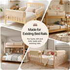 AEOCOO Bed Rail Bumpers for Toddlers, U-Shaped 3 Ft Kid Bed Bumpers, Beige