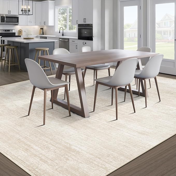 Area Rugs 8x10 for Living Room: Washable Rug Modern Abstract Neutral Soft - Image 7