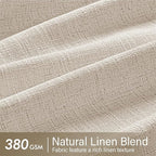 MIULEE Pinch Pleated Thick Linen Curtains 96 Inches Long 2 Panels - Image 4
