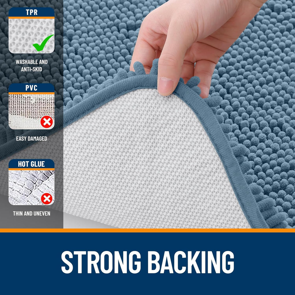OLANLY Bathroom Rugs 36x24, Extra Soft Absorbent Chenille Bath Rugs