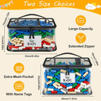 6 Mixed Pack Large Toy Storage Bags, Clear Toy Organizer with Labels
