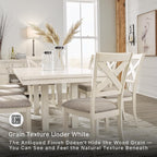 Signature Design by Ashley Farmhouse Extendable Dining Table, Seats 8