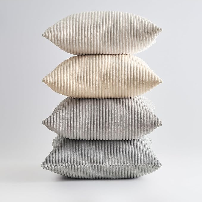 Topfinel 4 Packs Neutral Decorative Throw Pillows Covers 20x20 Inch - Image 8