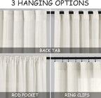 Nanspring Cafe Semi Sheer Linen Textured Valances - Image 2