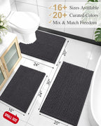 Smiry Thick Bathroom Rugs 30x20, Extra Soft Absorbent Chenille Bath Mat