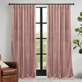 RYB HOME Dusty Pink Velvet Curtains 102 inches by RYBHOME