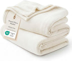 Bedsure GentleSoft Fleece Bed Blankets Full Size Cream by BEDSURE