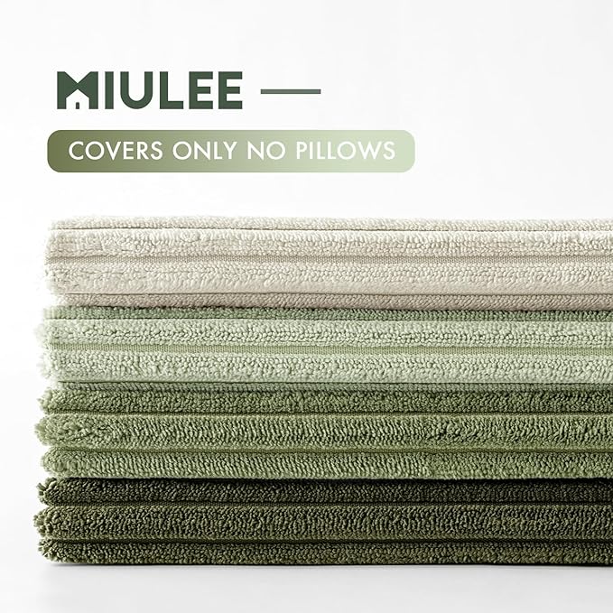 MIULEE Decorative Throw Pillow Covers Set of 4 Summer Light Green Gradient - Image 4