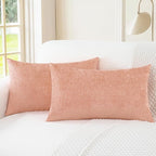 CaliTime Throw Pillow Covers Decorative 16 X 26 Inches Pack of 2 Cozy Chenille by CaliTime