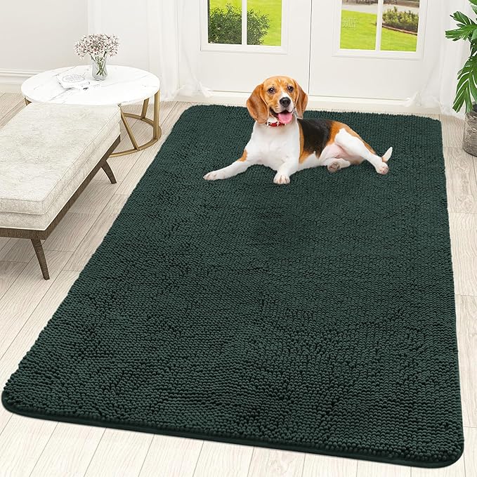 OLANLY Dog Door Mat for Muddy Paws 59x35, Absorbs Moisture and Dirt, Absorbent by OLANLY