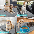 OLANLY Dog Door Mat for Muddy Paws 40x32, Paw Print Design, Absorbs Moisture - Image 7