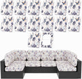 hyha 14Pcs Patio Cushion Covers, Stretch Outdoor Couch Cushion Covers, Washable by hyha
