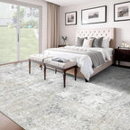 10x12 Area Rug for Living Room, Washable Modern Abstract Large Area Rug Neutral - Image 5