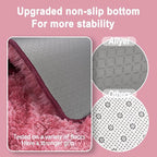 Soft Runner Rugs for Bedroom Hallways, 2x6 Tie-Dyed Blush Pink Fluffy Shag - Image 3