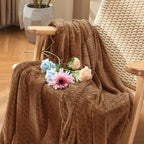 inhand Fleece Twin Blanket for Bed Chocolate Brown Throw Blanket for Couch - Image 6