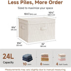 StorageWorks Fabric Storage Bins with Lids, Closet Storage Bins