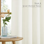 NICETOWN Linen Off White Window Curtains 84 inches Long, Grommet Thick Linen - Image 6