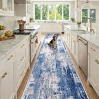 Washable Area Rugs 3x12 Non-Slip Modern Abstract Soft by RELEANY