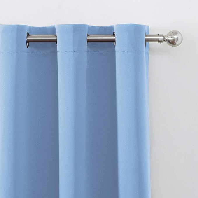 LEMOMO Sky Blue Thermal Blackout Curtains/38 x 63 Inch/Set of 2 Panels Room - Image 7