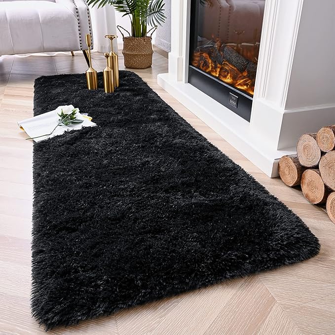 Chicrug Soft Runner Rug for Bedroom Living Room Plush Fluffy Rug 2x8 Feet - Image 2