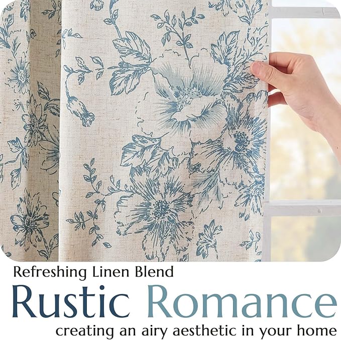 jinchan Blackout Floral Curtains - Image 5