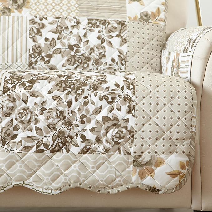 Great Bay Home Reversible Patchwork Recliner Cover - Image 2