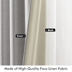 MIULEE 100% Blackout Linen Curtains - Image 6