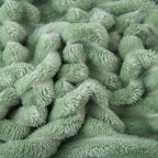 Sage Green Fleece Throw Blanket 50”×70” - Image 5