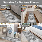 Yamaziot Washable Runner Rug, 2x6 Non-Slip Boho Vintage Hallway Rug Runner - Image 7