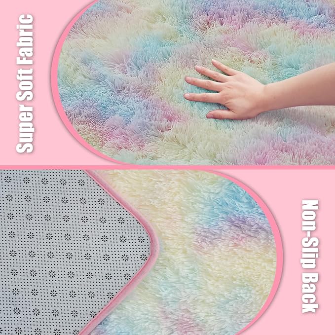 Shag Area Rug for Bedroom 3x5, Fluffy Area Rugs for Living Room, Soft Fuzzy Rug - Image 5
