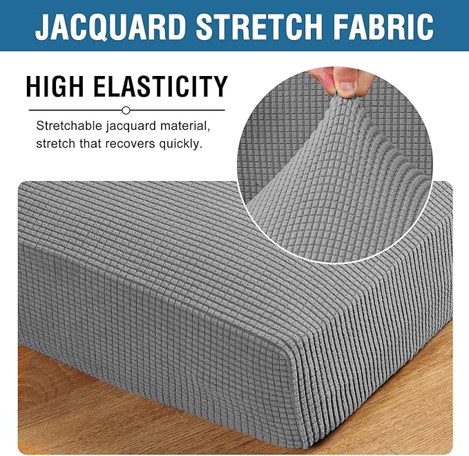 H.VERSAILTEX Stretch Couch Cushion Covers Individual Seat Sofa Chair Slipcovers - Image 4
