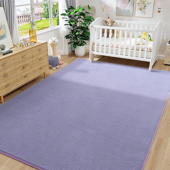 Amearea Modern Area Rugs for Bedroom Living Room, 4x6 Feet Purple Thickened - Image 7
