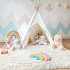 OLANLY 3x5 Machine Washable Small Bedside Rug, Soft Fluffy Shaggy Rugs - Image 3