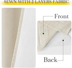 NICETOWN Natural Thick Linen Full Blackout Curtains - Image 4