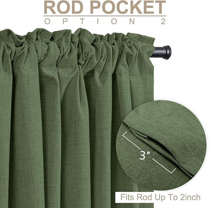 100% Blackout Shield Linen Blackout Curtains - Image 6