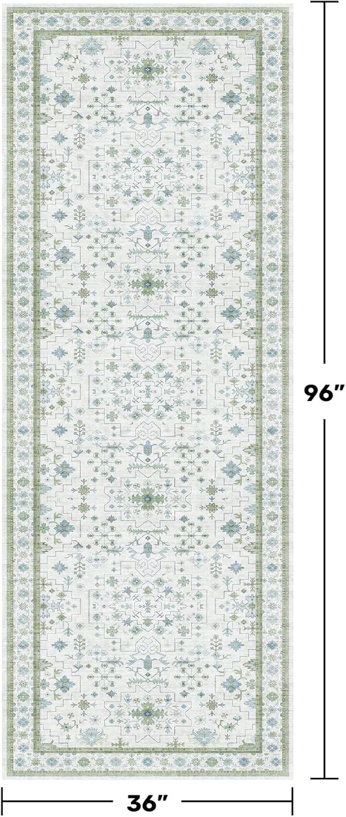 Hazo Haus Turkish 3x8 Wide Hallway Runner - Image 2