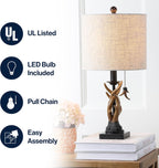 JONATHAN Y Gaston Rustic Faux Antler Resin Table Lamp 20.5", Brown