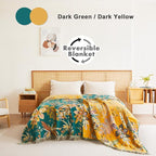 MSGKV Boho Throw Blanket for Bed Twin Size 100% Cotton Floral Blanket 60"x80" - Image 2