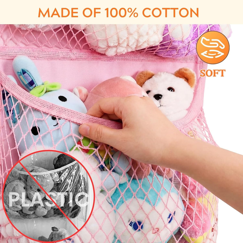 Ofiray-home Cotton Over The Door Stuffed Animal Storage