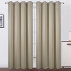 LEMOMO Beige Thermal Blackout Curtains/52 x 95 Inch/Set of 2 Panels Room by Lemomo