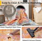 Washable Area Rugs 2'x10' Non-Slip Modern Abstract Soft - Image 6