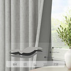 Light Grey Blackout Curtains 84 Inch Length 2 Panels - Image 5