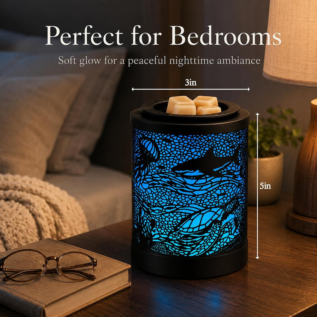 Wax Warmer, Wax Melt Warmer with 7-Color LED Night Light & 2/4/8H Timer