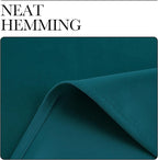 NICETOWN Teal Blackout Cafe Faux Silk Curtains - Image 7