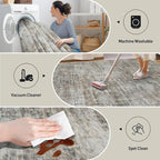 5x7 Area Rugs Washable Rug: Modern Abstract Living Room Rug Soft Anti-Skid Thin - Image 4