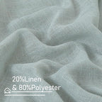LAMIT Light Filtering Linen Curtains 45 Inch Length 2 Panels, Semi Sheer Window - Image 3