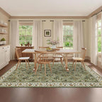 6x9 Machine Washable Area Rugs for Living Room Floral Stain Resistant Soft - Image 3